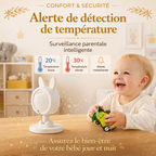 Babyphone caméra Bunny Veilleuse integrée & alertes intelligentes