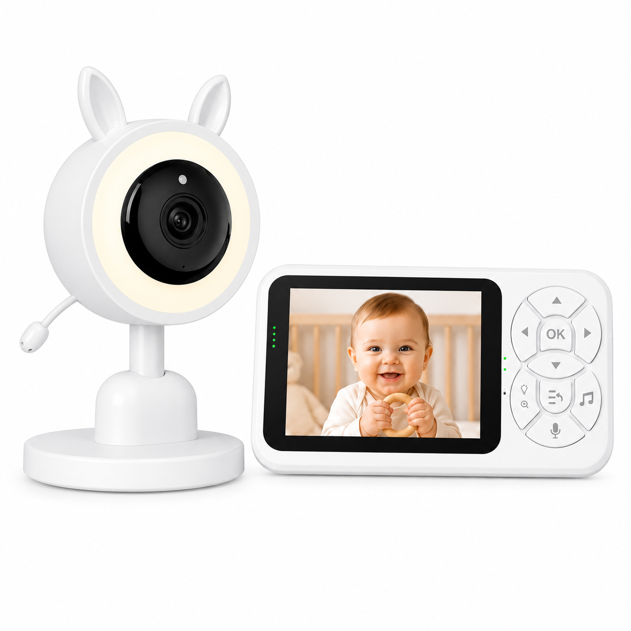 Babyphone caméra Bunny Veilleuse integrée & alertes intelligentes
