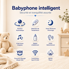 Babyphone caméra Nova Vision nocturne & écran HD
