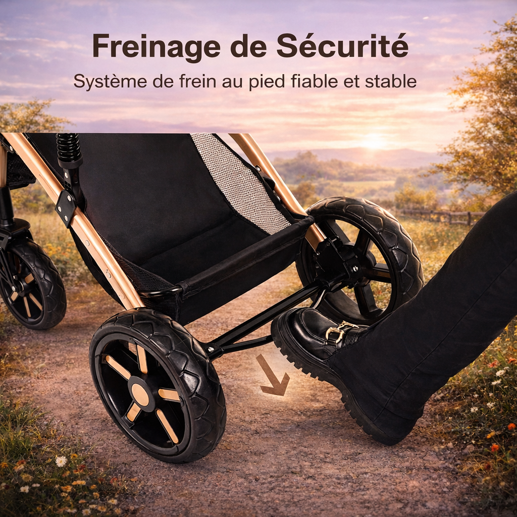 Poussette CosyWay Positions réglables & panier de rangement