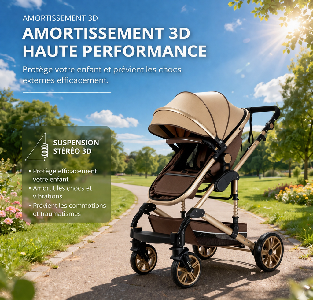 Poussette MagicRoad Confort optimal & conduite fluide