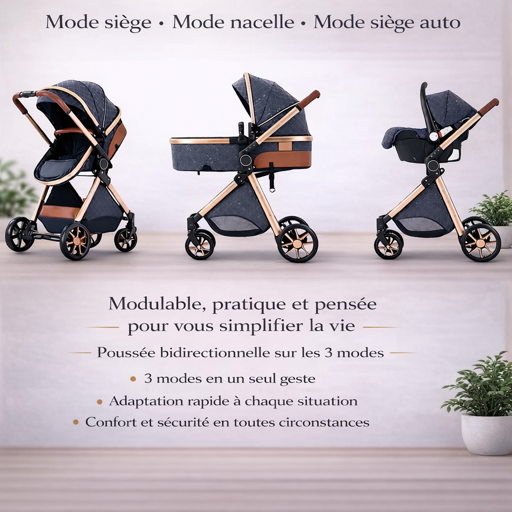 Poussette SmartRide Confort optimal & conduite fluide