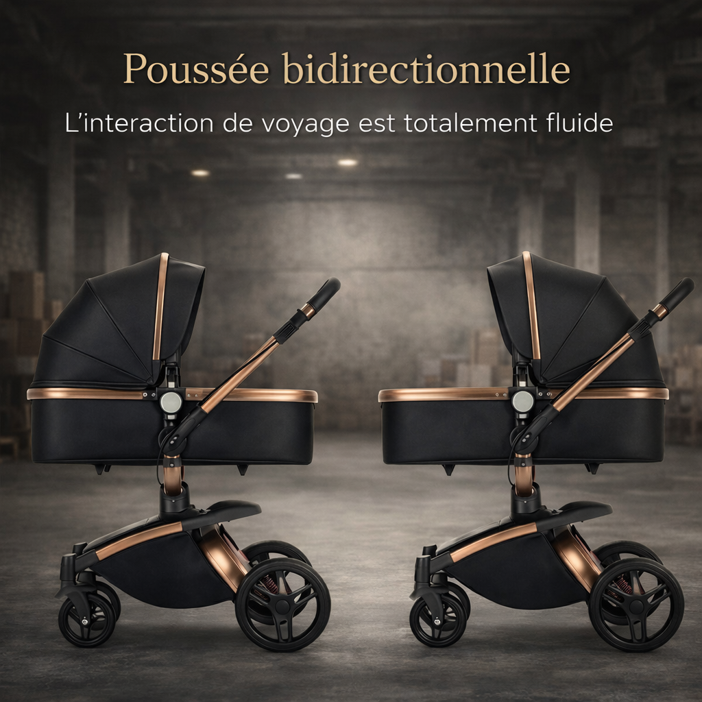 Poussette UrbanDrive Rotation 360° & pliage rapide